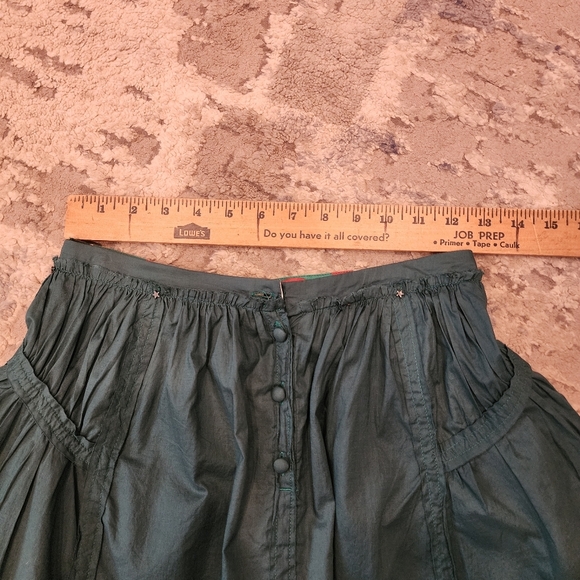 NWT Bill Tornade Green Cotton Micro Mini Skirt Vintage Size 8 y2k 90s - Picture 2 of 16